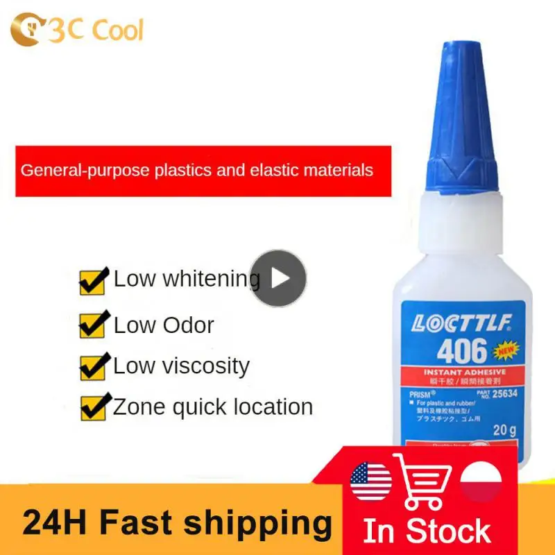 

1~10PCS 20g Loctite 401 403 414 415 415 406 502 Instant Adhesive Bottle Stronger Super Glue Multi-Purpose