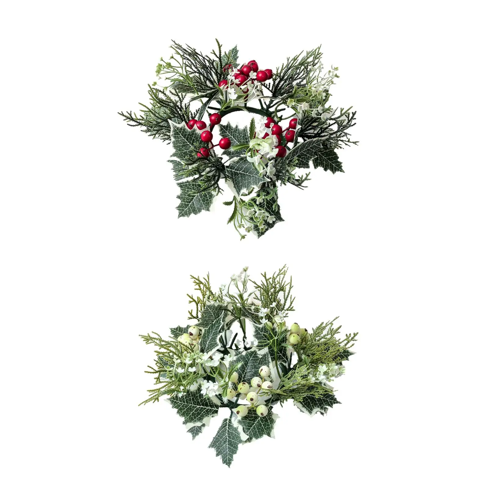 

Candle Rings Wreath Christmas Candle Rings Garland for Wedding, Party, Home
