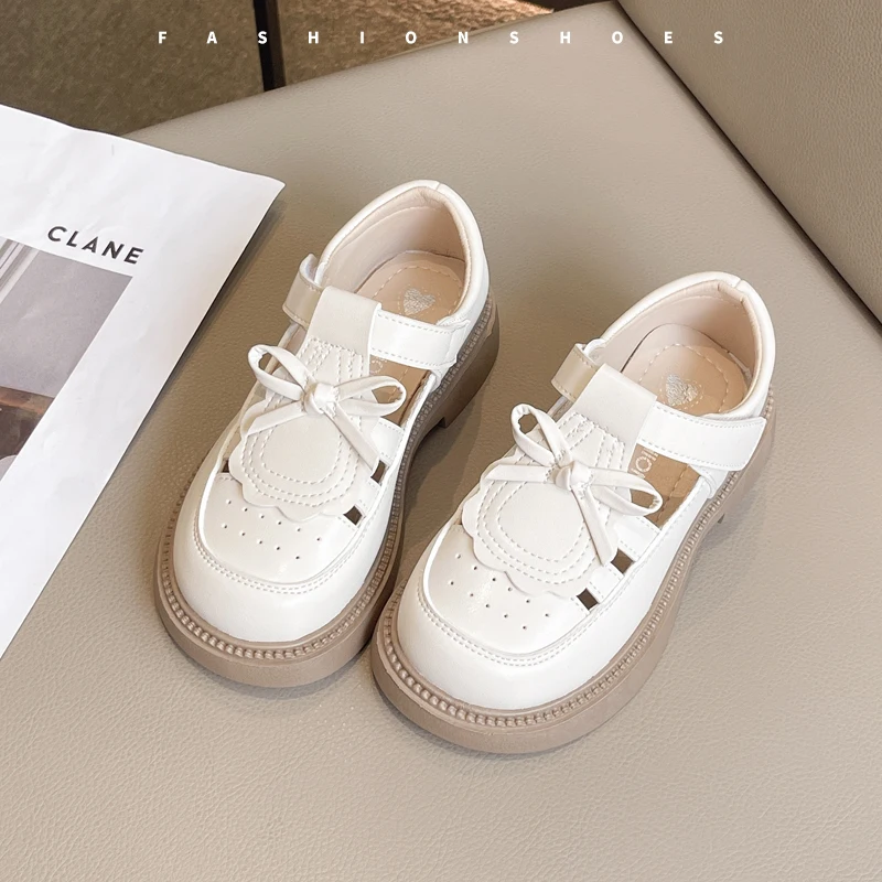 Летние Сандалии Для Девочек Дышащая Мягкая Кожа На Плоском Каблуке Удобная