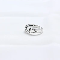 creative cry face rings for women new trendy fashion female resizable ring jewelry ladies bar night club jewelry gifts
