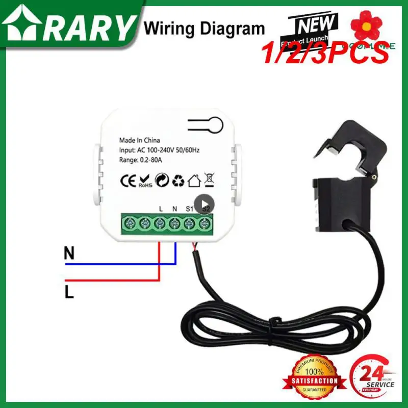 

1/2/3PCS Tuya Smart Life WiFi Digital Energy Meter 80A with Current Transformer Sensor Clamp Power Consumption Monitor 110V 240V
