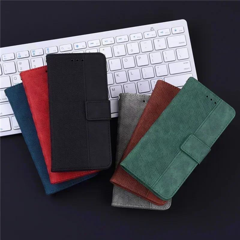 Фото S25FE Case for Samsung Galaxy S25 FE Magnetic Case for Samsung Galaxy S25 FE Fundas Geometric Textile Wallet Book Phone Cover №2