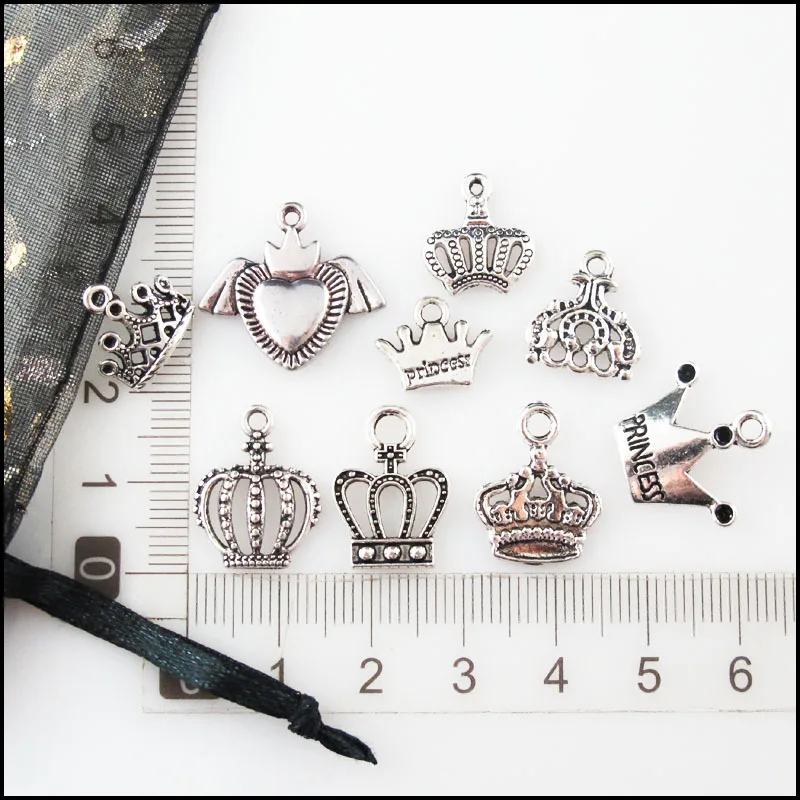 Модные подвески в виде принцессы с сердцем крыльями короной тибетские