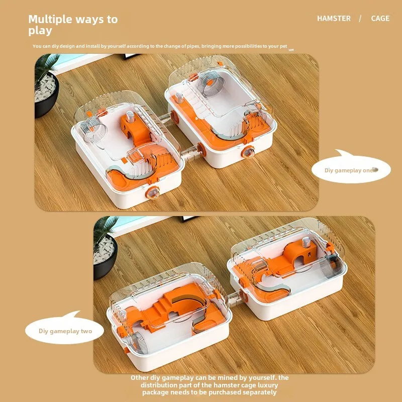 Клетка для хомяка большая вилла золотой медведь морская свинья цветочная ветка