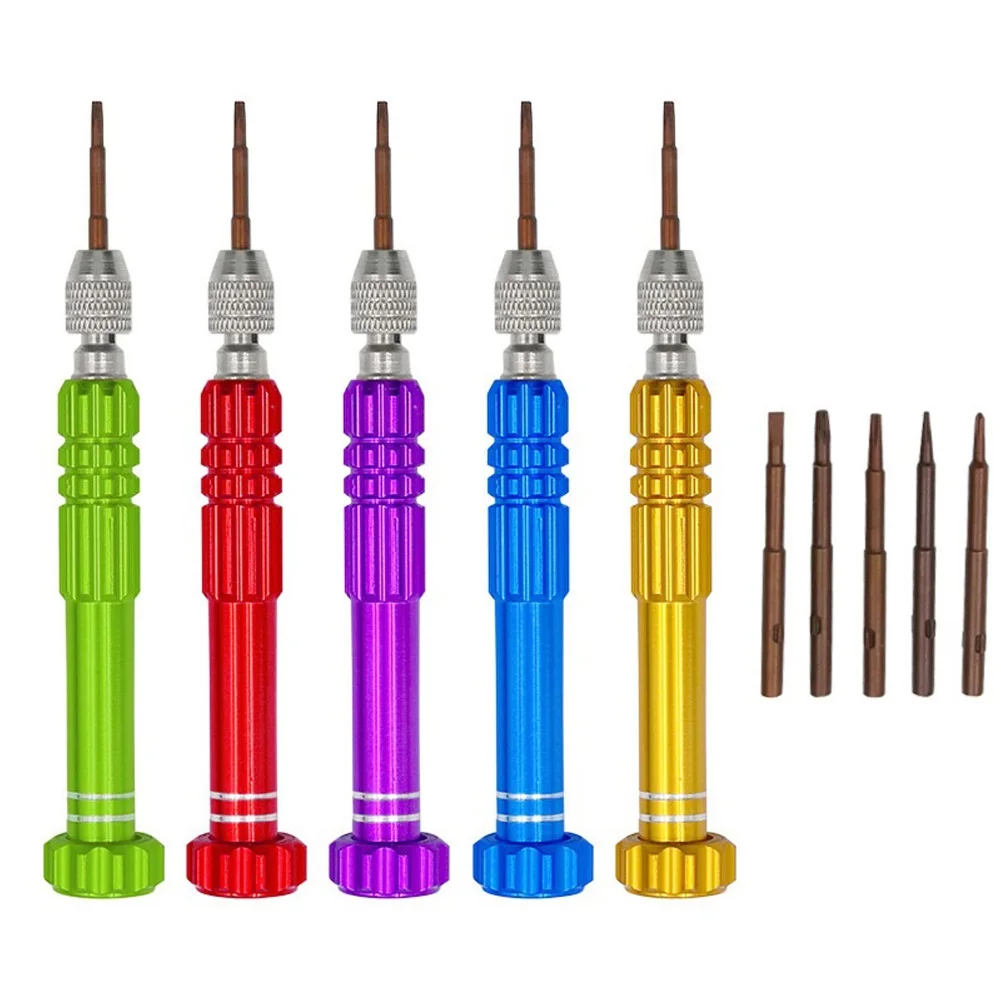 

5 In 1 Screwdriver Screw Cell Repair Kit Mobile Watch Phone Tool Torx Set DIY Disassemble Open Tool Precision Screwdriver