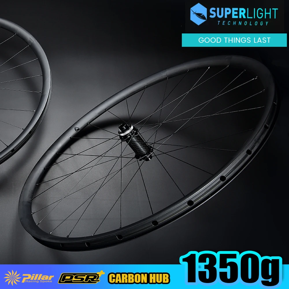 RYET-ruedas superligeras de carbono para bicicleta de montaña, juego de ruedas de 29ER, rodamiento de cerámica sin cámara, Cubo de carbono, 2015 radios, XC