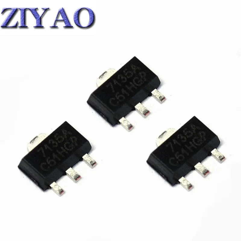 

100pcs/lot AMC7135PKFT SOT-89 L7135 AMC7135 MEL7135 350mA ADVANCED CURRENT REGULATOR