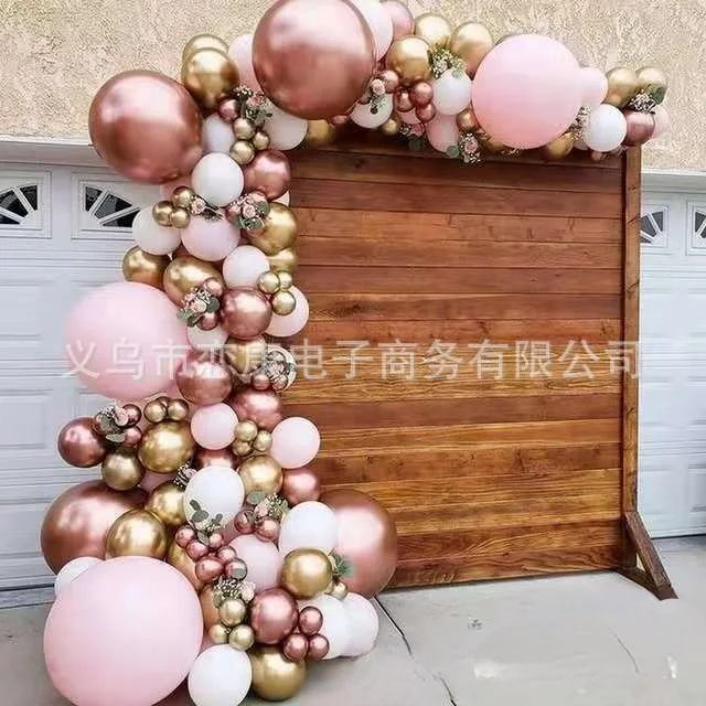 

New Retro Metal Rose Gold Balloon Chain Set Birthday Party Decoration Opening Ceremony Layout