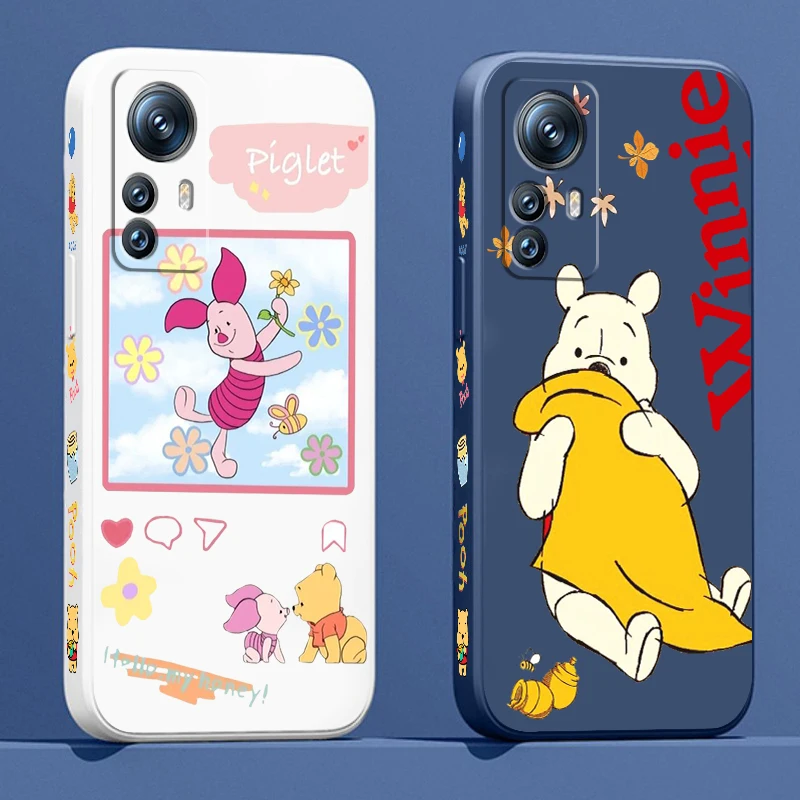 

Anime Winnie The Bear Art Phone Case For Xiaomi Mi 13 12S 12 12X 12T 11i 11T 11 10 10S 10T Pro Lite Ultra 5G Liquid Left Rope