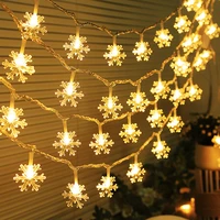 fairy lights battery operated snowflake led lights garlands new year led lights decoration christmas decorations for home 2022
