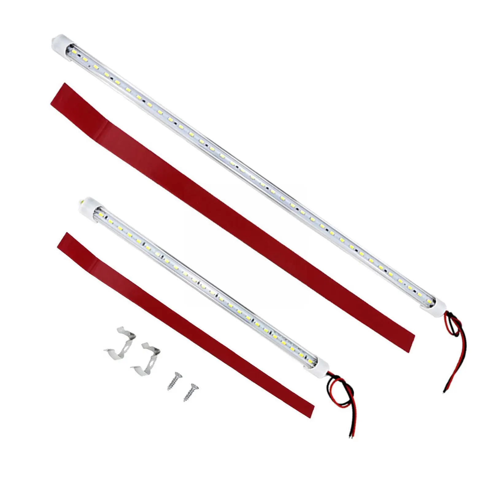 

12V 24V 24/36 LED Car Interior Light Bar Bright Car Reading Lights White Lamp Strip Tube With Switch For RV Camper Truck Ca S6T4