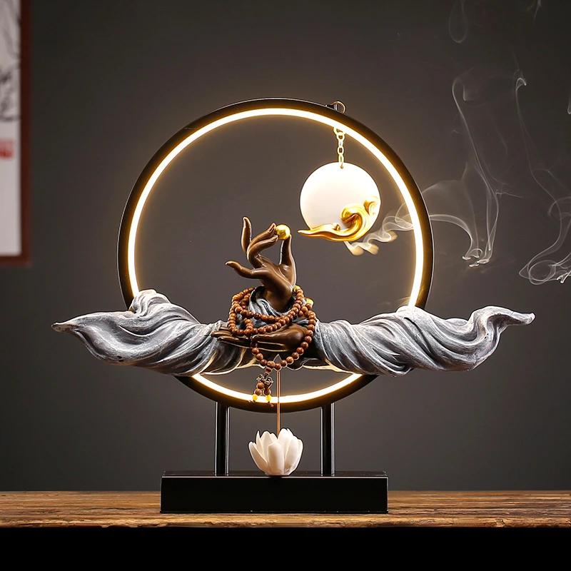 

Creative Backflow Incense Burner Zen Buddha Aromatic Incense Burner Censer Scentsy Ceramic Wodospad Ceramiczny Home Decoraction