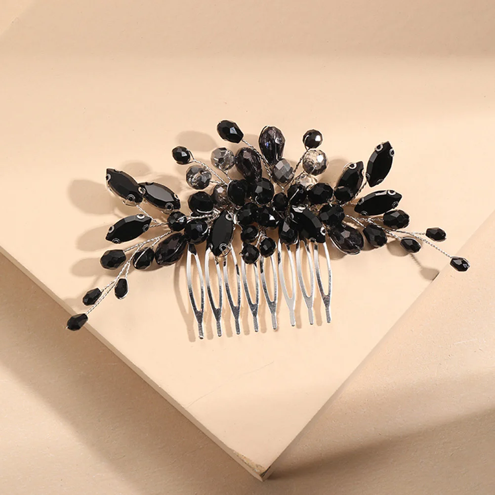 

Hair Comb Wedding Accessories Crystal Bride Women Side Metal Rhinestone Women's Gold
