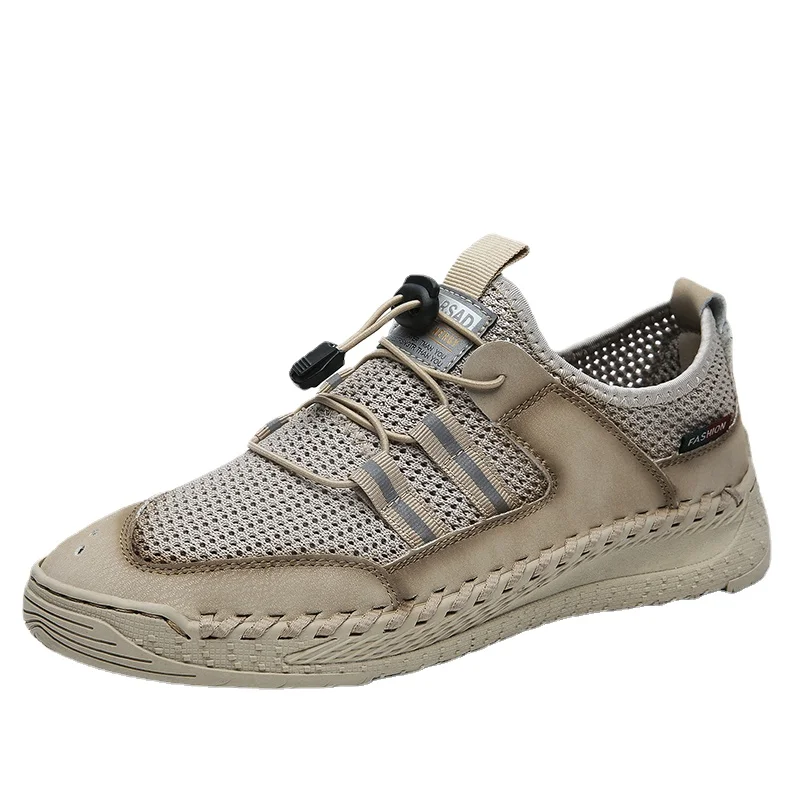 

Men Casual Shoes Lace Up Summer Men Sneakers Breathable Mens Loafers Moccasins Luxury Brand Mesh Mens Low Shoes Big Size 38-46
