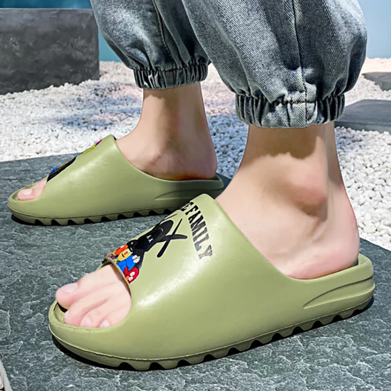 

Summer Beach Slippers Luxury Men Women Brand Fashion Outdoor Indoor Eva Soft Couple Non-slip Sandals Casual Shoes for Women 2022