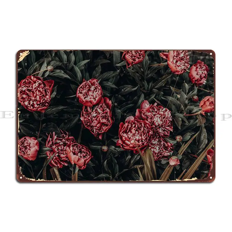 

Красный пион, металлический знак, индивидуальный дизайн клуба, гаража, гостиной, оловянный знак, плакат