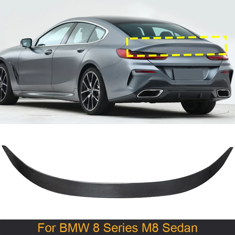 

Carbon Fiber Rear Trunk Spoiler Wing For BMW 8 Series M8 Sedan 2019-2021 Rear Trunk Boot Lip Wing Spoiler