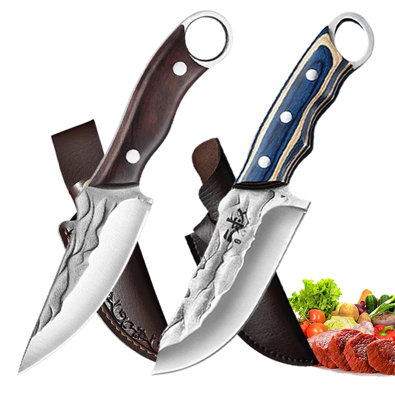 

Meat Cleaver Knife Hand Forged 5Cr15Mov Stainless Steel Camping Fishing Hunting Knife Fruit Butcher Boning Kitchen Chef Knife