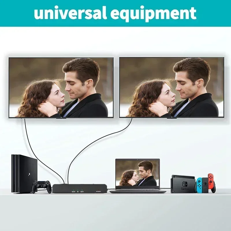 Разветвитель 4K 3D 1x4 HDMI 1x2 Видеораспределитель 1 в 4 выхода 2 выхода 4K60 Гц Двойной дисплей для камеры PS3 PS4 Ноутбук ПК к ТВ-монитора (art.: 3920cffb65979) - 3920cffb65979