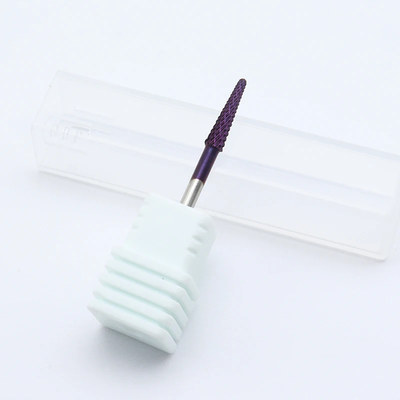 

Hot! Purple Pro Whole Carbide Nail Drill Bits Nail Art Electric Drill Machine Files Nail Art Tools cut and polish bottom nail