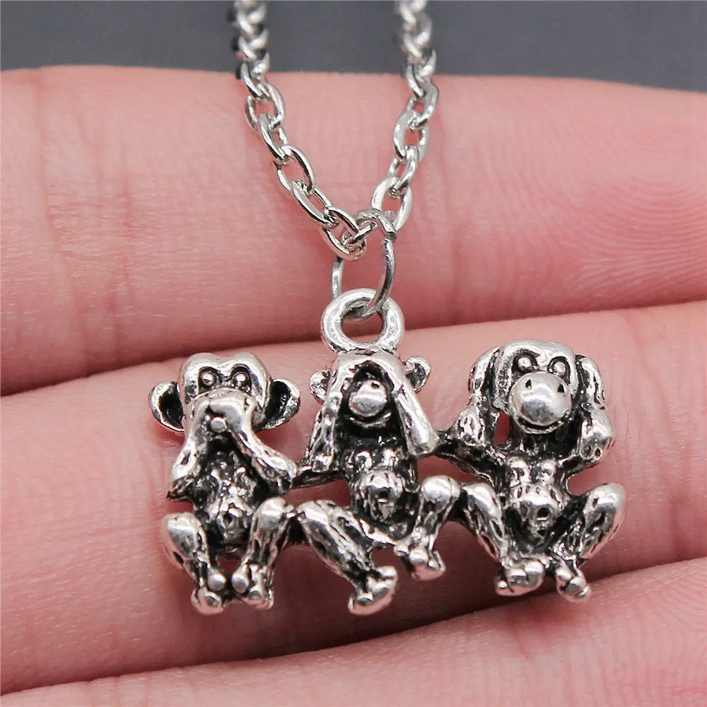 Ожерелья с тремя обезьянами 1 шт. аксессуары для мужчин ювелирные инструменты