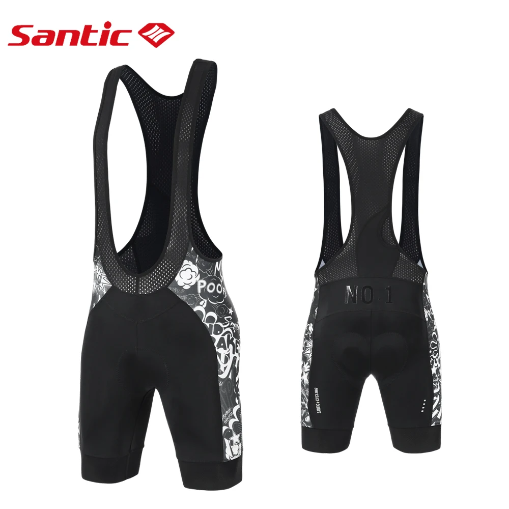 

Santic Men BIB Shorts Road Mountain Bike Shorts Cycling Suit Bib Shorts Professional Fit Quick-Drying Sweat-wicking Reflective