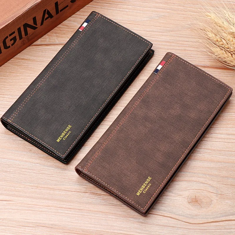 

Новый мужской кошелек, длинный клатч, сумка Billeteras Para Hombre, мужской кошелек, три сложения, кошелек для монет, деловой мужской кошелек, кошелек д...