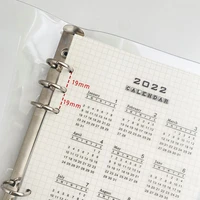 2022 2023 year calendar divider for 6 holes loose leaf notebook binder planner accessories diary protective plate index
