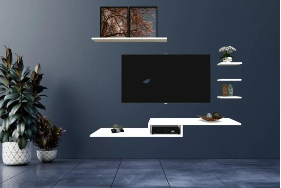 

Suspended Rack For Rooms And Rooms With 5 Niches Shelves