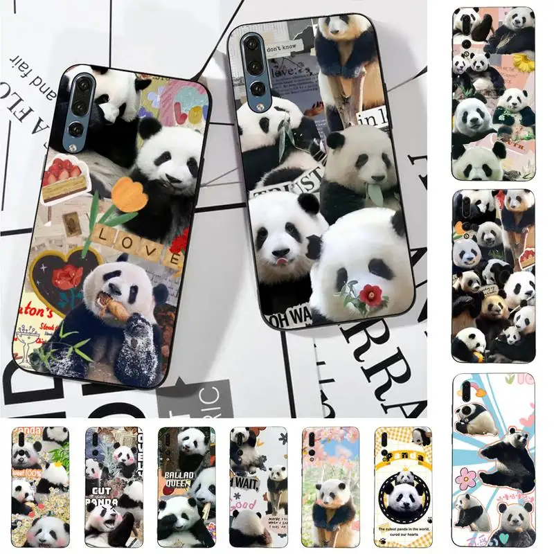 

Fun Panda Phone Case For Huawei P 8 9 10 20 30 40 50 Pro Lite Psmart Honor 10 lite 70 Mate 20lite