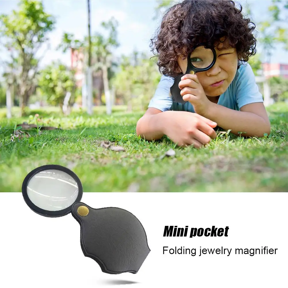 

6/8/10X Portable Mini Glass Lens Magnifier Handheld ABS Handle High Magnifying Glass for Reading Newspaper Jewelry