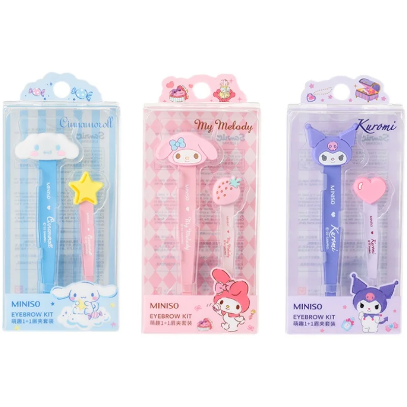 

Kawaii Sanrioed Cinnamoroll My Melody Kuromi Cute Cartoon Cute Pvc Girl Eyebrow Clip Portable Carry-On Suit Boy Pluck A Beard