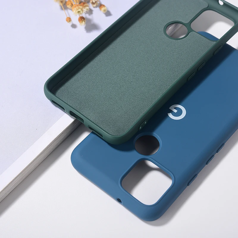 Чехол для Google Pixel 5 5A роскошный мягкий чехол телефона из жидкого силикона ТПУ