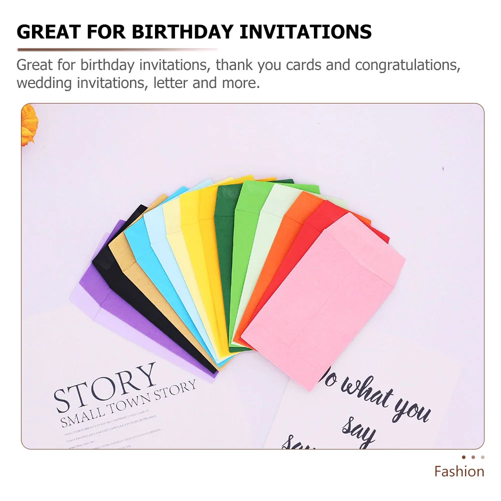 

Cash Storage Envelopes Colorful Stuffing Photo Letter Blessing Card Simple Style Packing