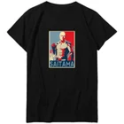 Футболка мужская с коротким рукавом, забавная рубашка, стиль унисекс, Сайтама, уличная одежда в стиле Харадзюку, черно-белая