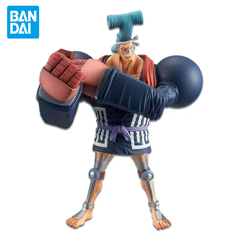 

Bandai Original one piece Anime DXF Figure Franky Grand Line Wano Country Collection Statue Model Toys Gift