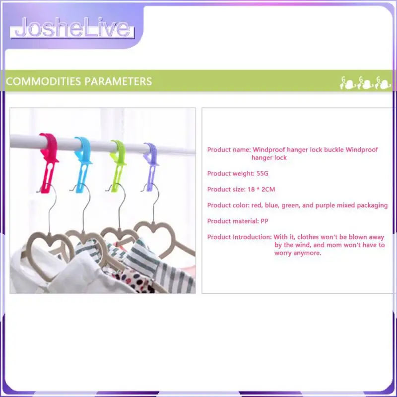 

Fixed Lock Hanger Buckle Non-slip Adjustable Hanger Hook Windproof Hook Up Wind And Dry Hanger Fixing Buckle Hanger Lock