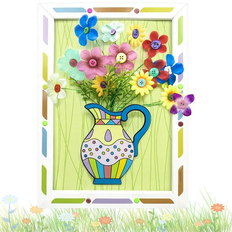 Набор для творчества с цветами для детей, Креативный цветочный букет, наборы строительных игрушек, Креативный цветочный букет, Набор для тв...