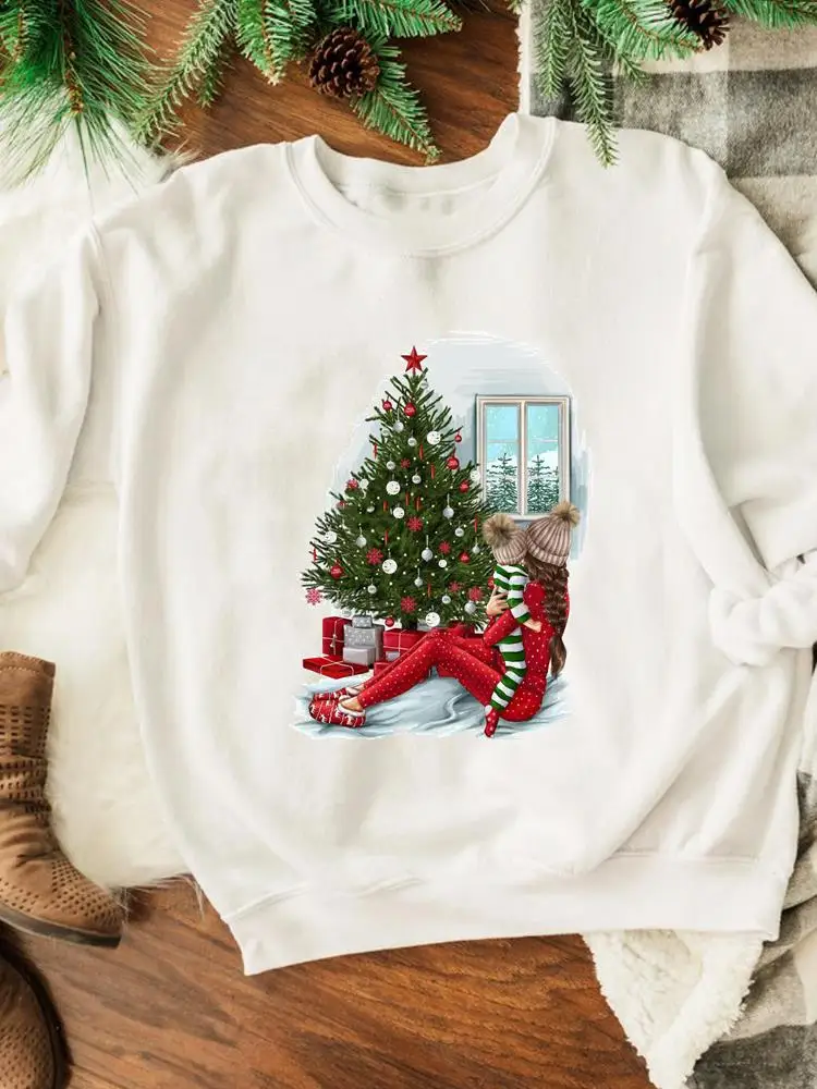 

Merry Christmas Mom Sweet Love Style Graphic Sweatshirts Women Print Fashion Wear Pullovers Happy Holiday New Year Clothing