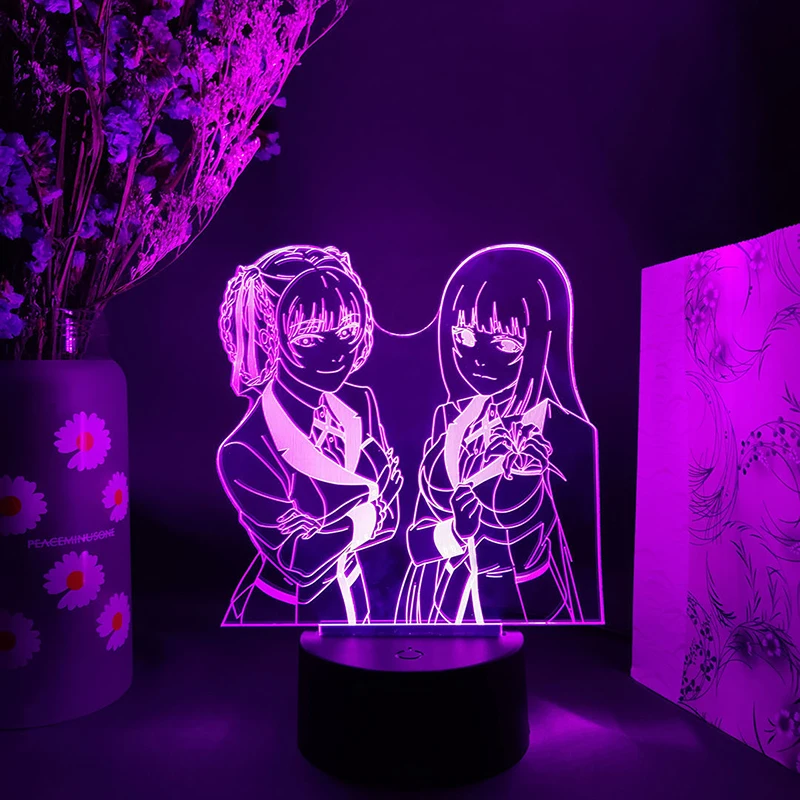 

Kakegurui Compulsive Gambler Led Night Light for Kids Bedroom Decor Nightlight Birthday Gift Anime Gadget Room Table Lamp Manga