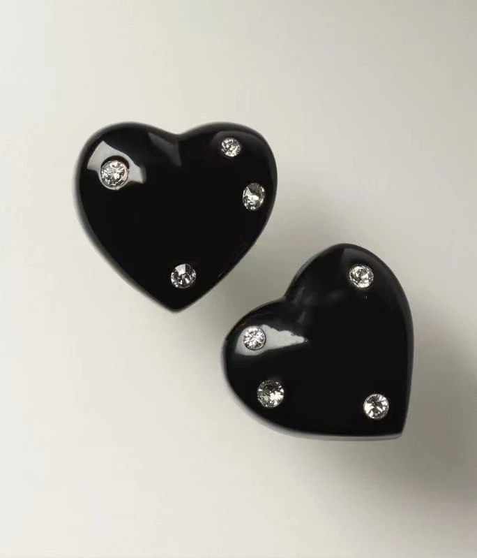 

Новинка IN2023 популярный жемчужный плетеный браслет ожерелье набор ювелирные изделия ожерелье гвоздики со стразами Черное Сердце Любви