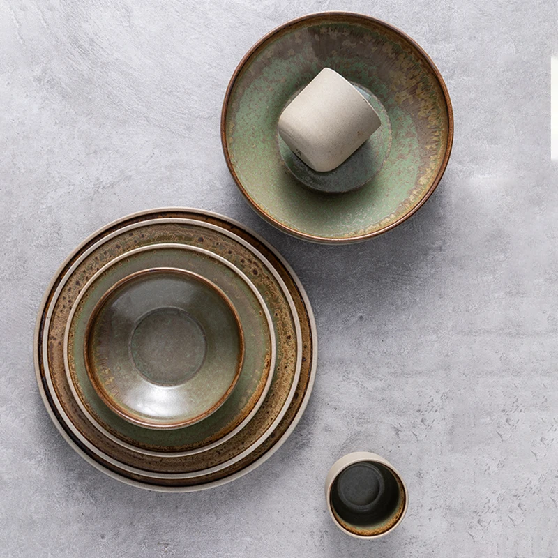 

Ceramic Dinnerware Plate Sets Food Japanese Dishes Decorative Tray Dinner Set Plates Dishes Platos De Cena Kitchen Supplies