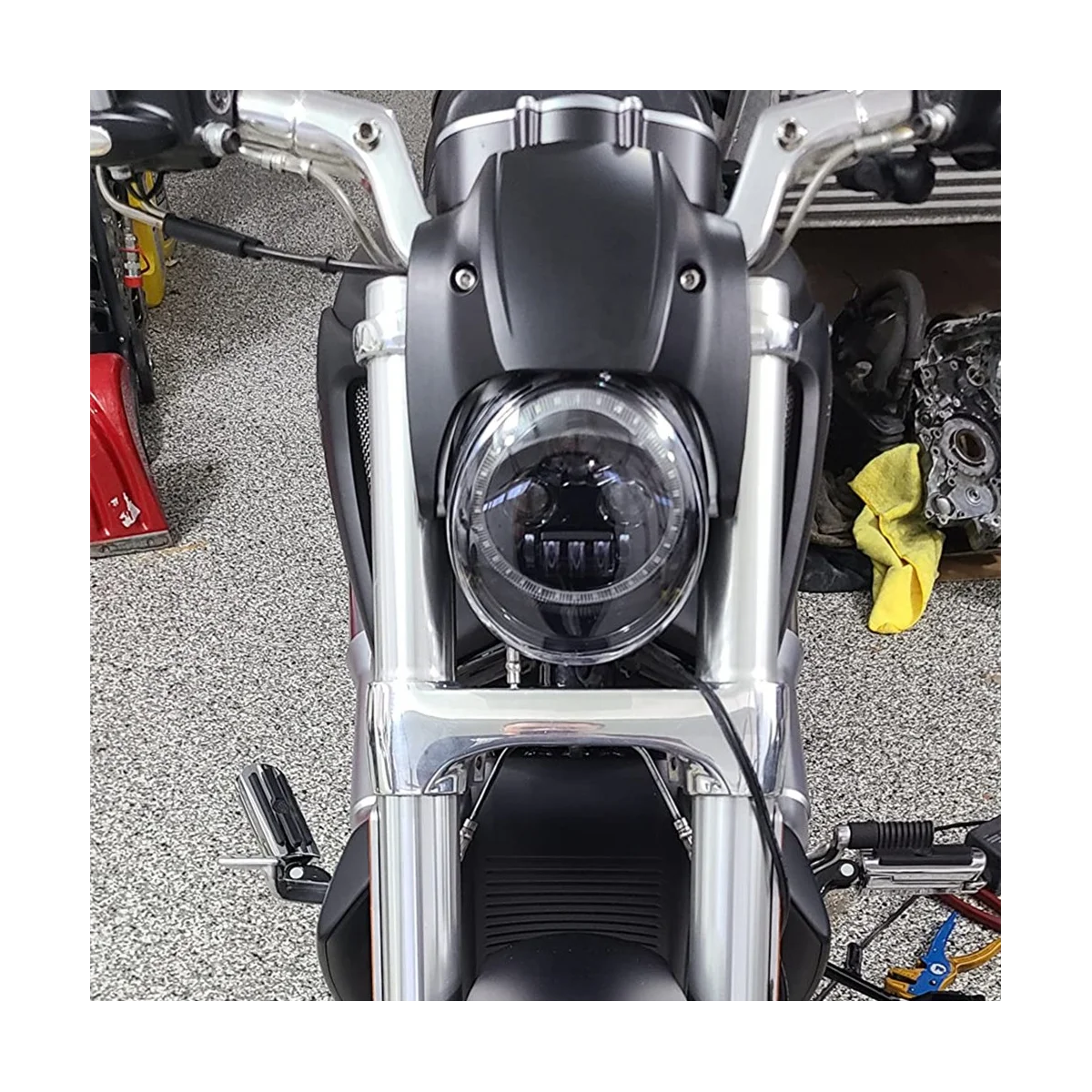 Светодиодный передняя фара с дальним и ближним светом гало DRL для V-Rod VRod VRSCA VRSCF Street