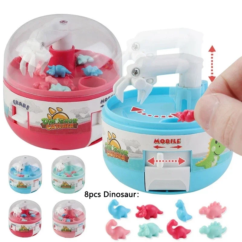 

Mini Claw Toy Machine Dinosaur Figure Grabber Capsule Toys Anti-Stress Fidget Gift Prize for Kid Adult Tiny Stuff Children's Toy