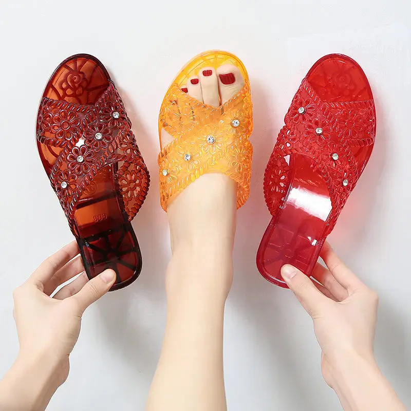 

Мюли женские пляжные, ажурные сандалии на танкетке, для путешествий и отдыха, летняя модель 2022