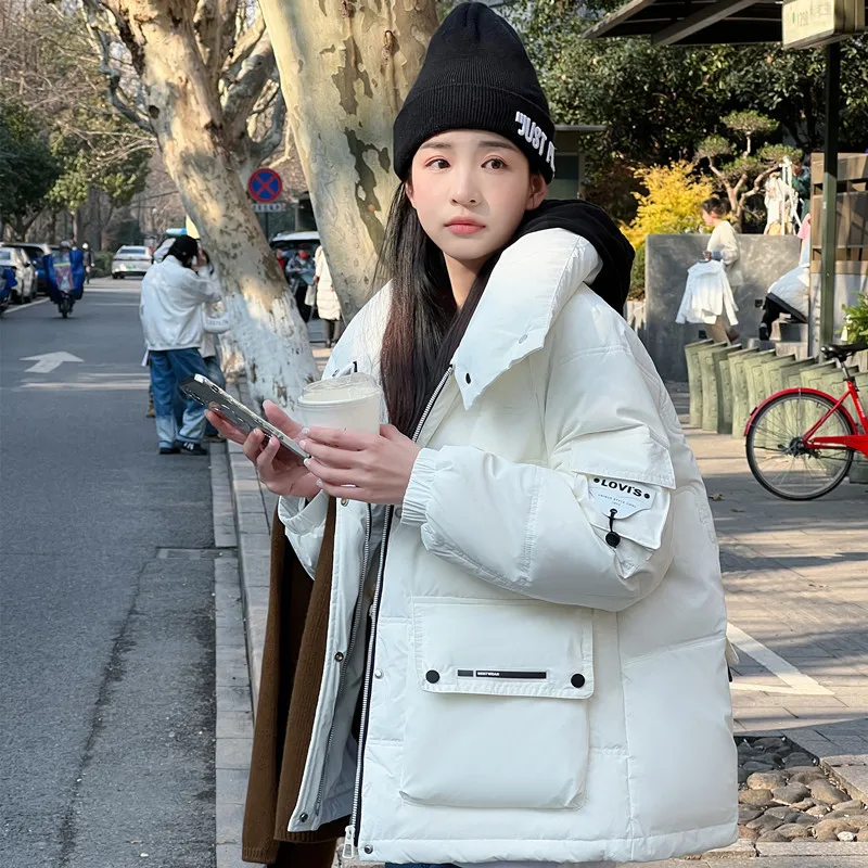 Korean Parkas Winter New Style Down Cotton Jacket Women Standing Collar Fashion Down Jacket Female chaqueta nieve mujer Gm*