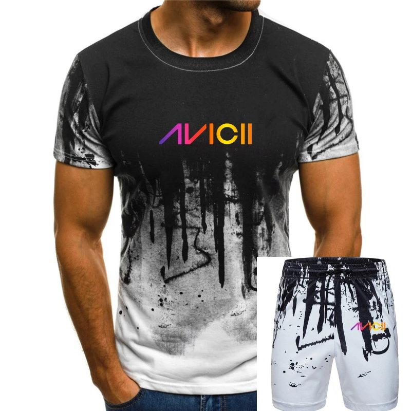 

Men Black T-Shirt Avicii 3 DJ Music Festival Tee