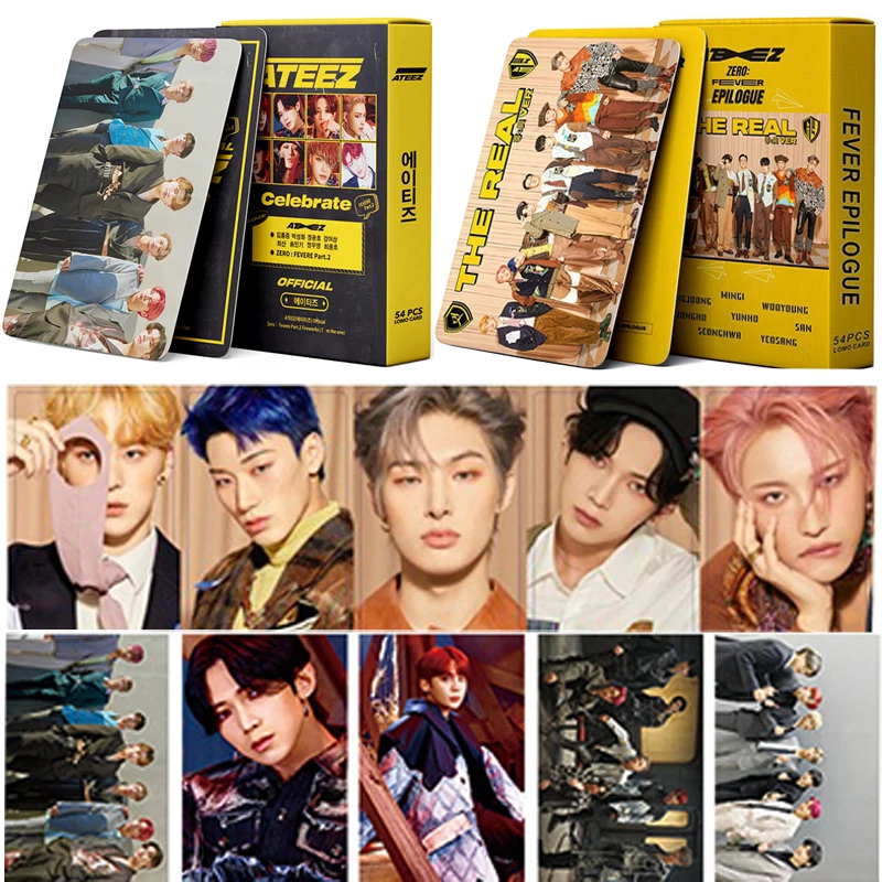 

54 шт./ateez Lomo постер открытка с экстрактом лихорадки Part.2 новый альбом Kpop открытки набор фотокарт Поклонники коллекционный подарок