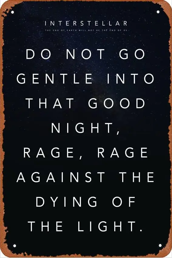 

Interstellar Movie And Serie Posters Metal Tin Sign Vintage Art Wall Decor For Bars Cafes Home 8x12 inch