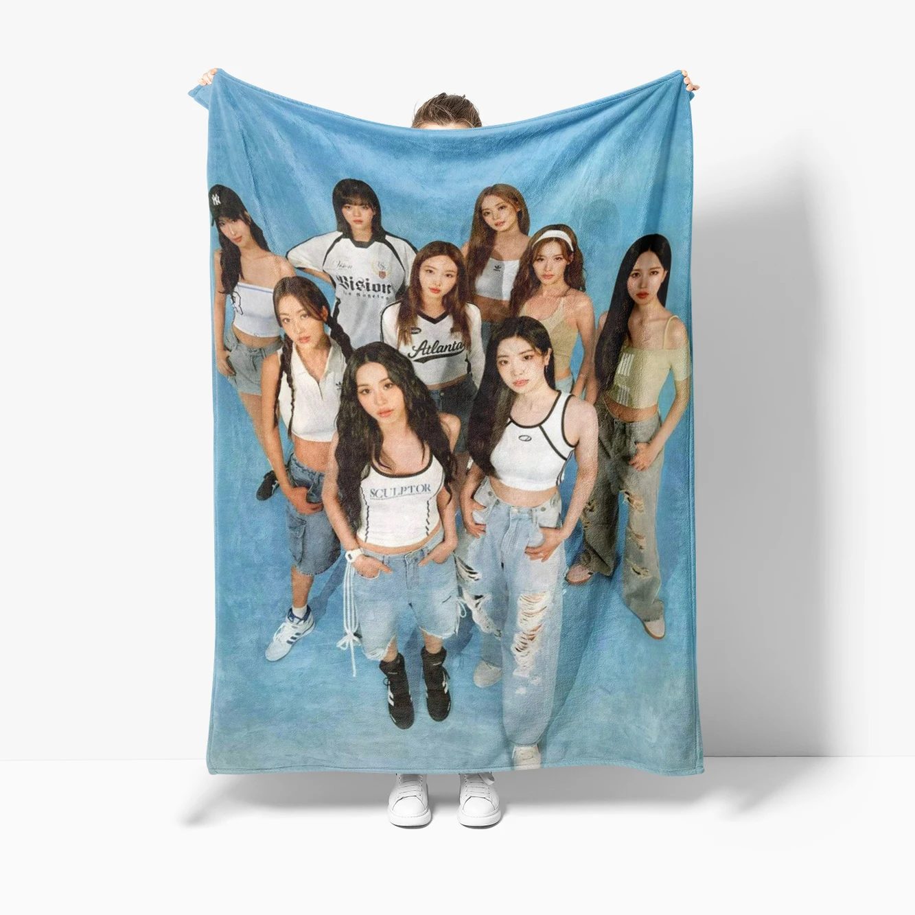 Фото Kpop Girls Group T-Twi-ces фланелевое одеяло для кроватей, спальни, дивана, пикника, одеяло для покрытия, открытый отдых, подарок для сна №1